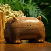 Big Horned Monster Handmade Wooden Tissue Box Cover