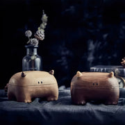 Big Horned Monster Handmade Wooden Tissue Box Cover