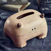 Big Horned Monster Handmade Wooden Tissue Box Cover