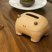 Big Horned Monster Handmade Wooden Tissue Box Cover