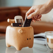 Big Hu Wooden Desktop Storage Ornament