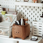 Big Hu Wooden Desktop Storage Ornament