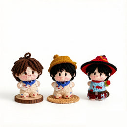 Custom Photo Crochet Doll Keychain - Personalized Handmade Mini Doll - Image 7