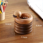 Duck Pen Holder Wooden Handmade Desk Decor