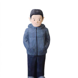 Handmade Custom Wood Carving Portrait Figurine