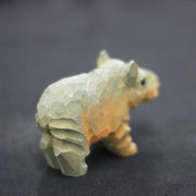 Hippo Figurines Hand Carved Painted Wooden