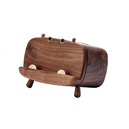 Hippo Wooden Tissue Box Cover with Phone Holder