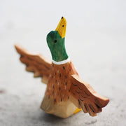 Mallard Figurines Hand Carved Painted Wooden