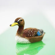 Mallard Figurines Hand Carved Painted Wooden