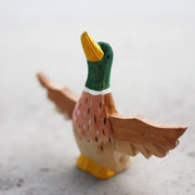 Mallard Figurines Hand Carved Painted Wooden
