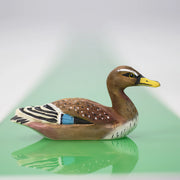 Mallard Figurines Hand Carved Painted Wooden