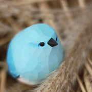 Mountain Blue Robin Figurines Hand Carved Painted Wooden