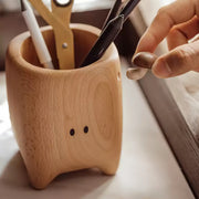 Mushroom Pen Holder Wooden Handmade Pen Organizer