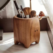 Mushroom Pen Holder Wooden Handmade Pen Organizer
