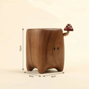 Mushroom Pen Holder Wooden Handmade Pen Organizer