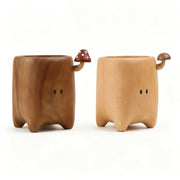 Mushroom Pen Holder Wooden Handmade Pen Organizer