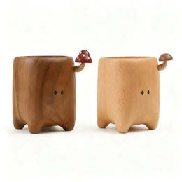 Mushroom Pen Holder Wooden Handmade Pen Organizer