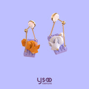Swing Fox Cat Earrings