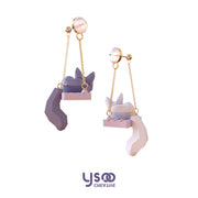 Swing Fox Cat Earrings