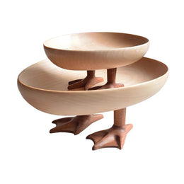 Plates Wooden Handmade Goose and Chicken Paws
