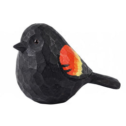 Red-winged blackbird Figurines Hand Carved Painted Wooden