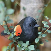 Red-winged blackbird Figurines Hand Carved Painted Wooden
