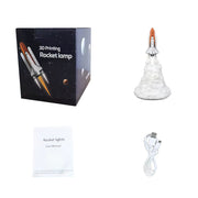Rocket Lamp 3D - Space Shuttle LED Lamp