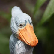 Shoebill Bird Figurines Hand Carved Painted Wooden