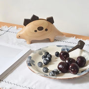 Stegosaurus Fruit Fork Handmade Wooden Dessert Fork