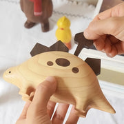 Stegosaurus Fruit Fork Handmade Wooden Dessert Fork