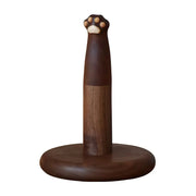 Tissue Holder Cat Paw Wooden Hand Carved Decorative