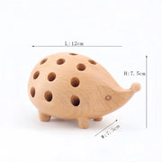 Wooden Handmade Hedgehog Pencil Holder