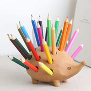 Wooden Handmade Hedgehog Pencil Holder