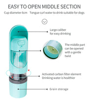 Portable Collapsible Pet Water Bottle With Food Storage - Lazylifeshop