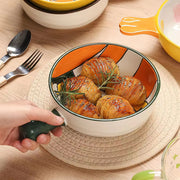 Cartoon Embossed Bowl With Handle - Lazylifeshop