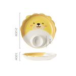 Tiger Elephant Pig Chicken Dog Dinosaur Lion Plates with sauce pan - Lazylifeshop