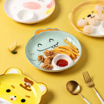 Tiger Elephant Pig Chicken Dog Dinosaur Lion Plates with sauce pan - Lazylifeshop