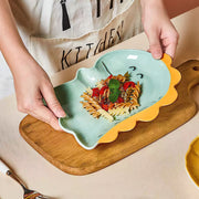 Dinosaur Lion Chick Cartoon Ceramic Plate - Lazylifeshop