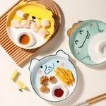 Tiger Elephant Pig Chicken Dog Dinosaur Lion Plates with sauce pan - Lazylifeshop