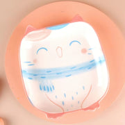 Dog Cat Raccoon Owl Cartoon Ceramic Plate - Lazylifeshop
