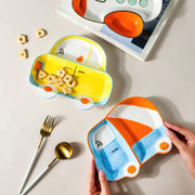 Car Engineering Vehicle Excavator Airplane Kids Plates - Lazylifeshop
