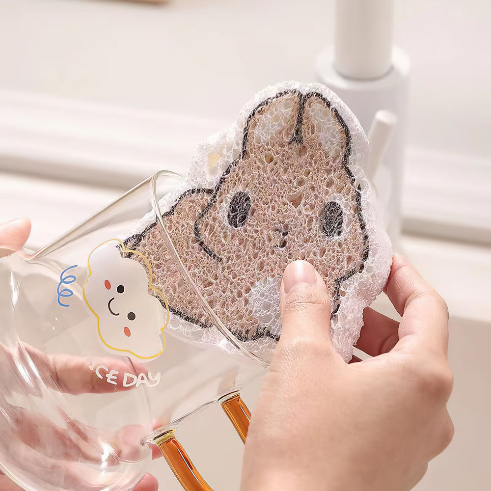 Rabbit Dog Cat Dishwashing Sponge Set of 9