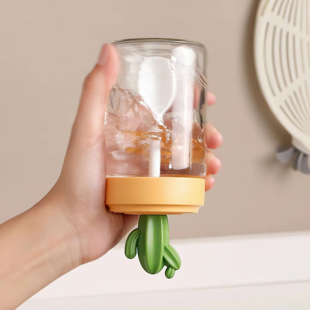 Cactus Glass Seasoning Box With Spoon