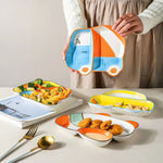 Car Engineering Vehicle Excavator Airplane Kids Plates - Lazylifeshop