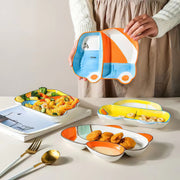 Car Engineering Vehicle Excavator Airplane Kids Plates - Lazylifeshop