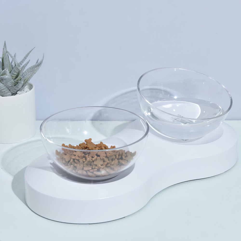 Adjustable Single/Double Raised Pet Bowl