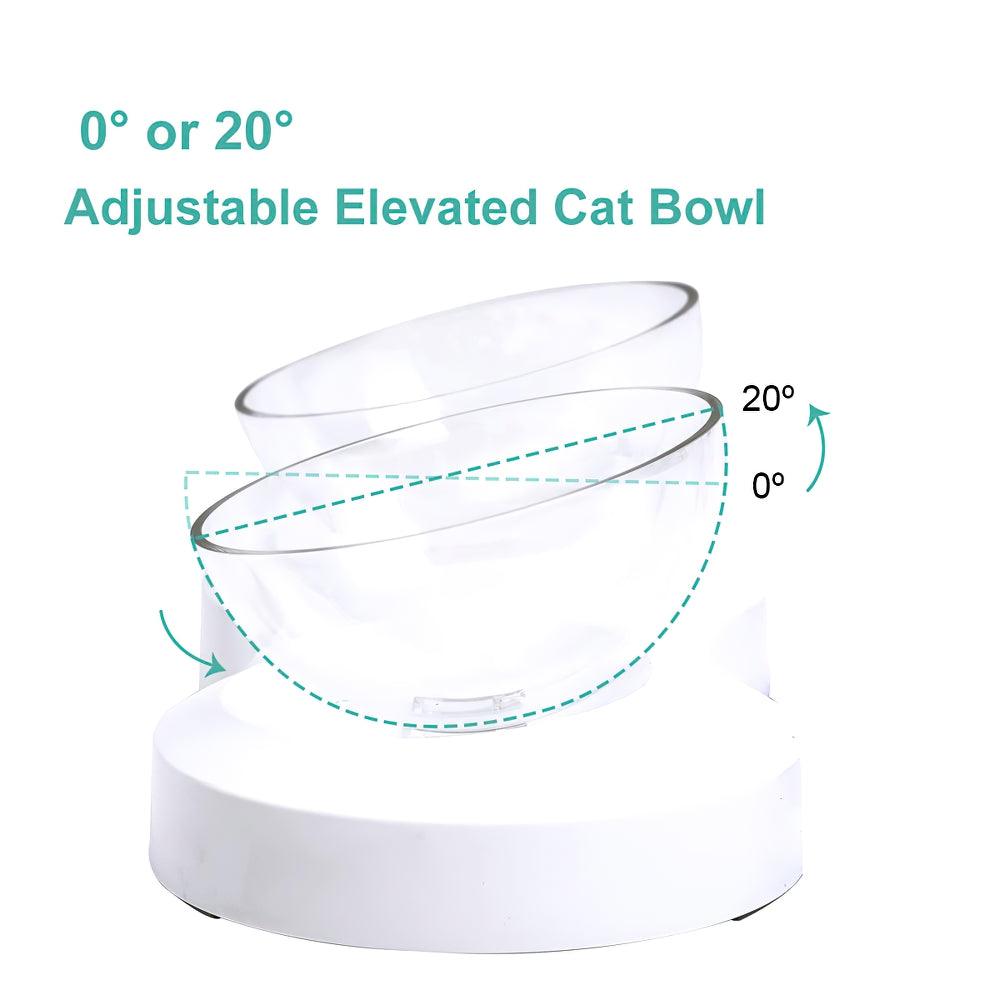 Adjustable Single/Double Raised Pet Bowl