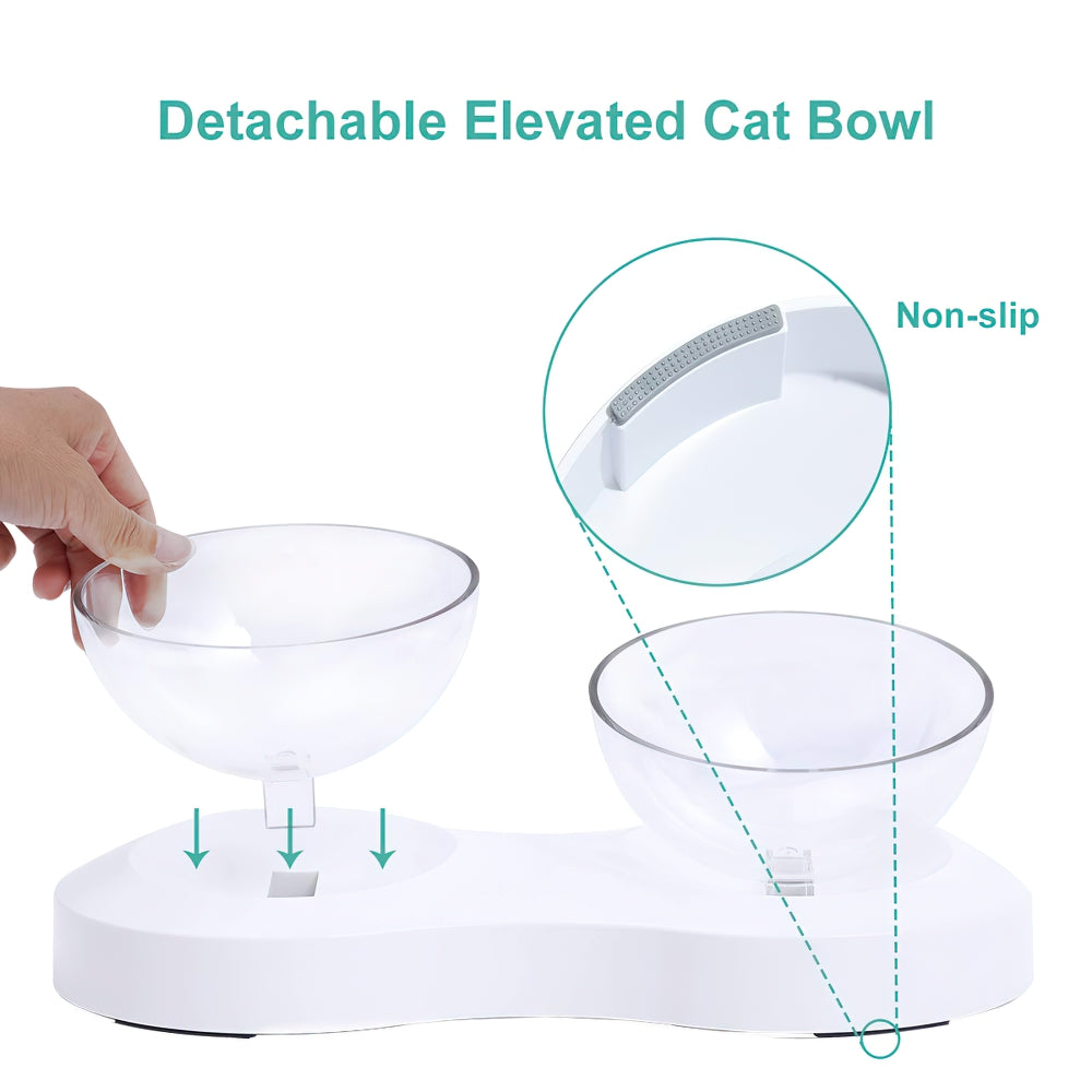 Adjustable Single/Double Raised Pet Bowl
