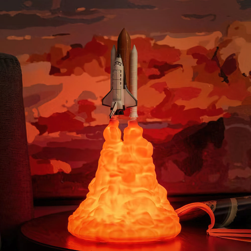 Rocket Lamp 3D - Space Shuttle LED Lamp