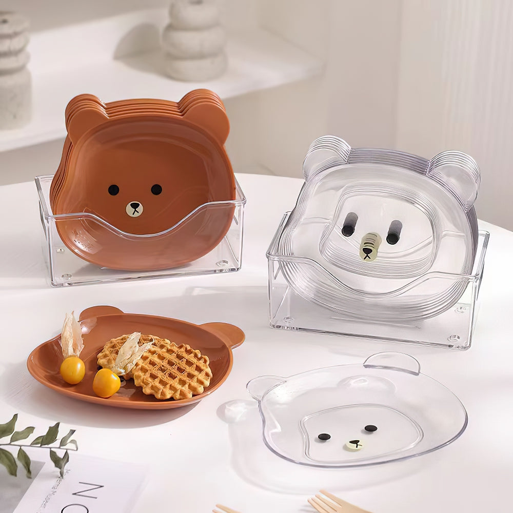 小熊塑料餐盘8件套